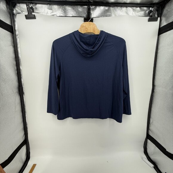 01.ALGO 0.1 Performance Hoodie Quick Dry UV SPF 40 Pullover Mens 3XL Blue Preppy - Picture 4 of 9